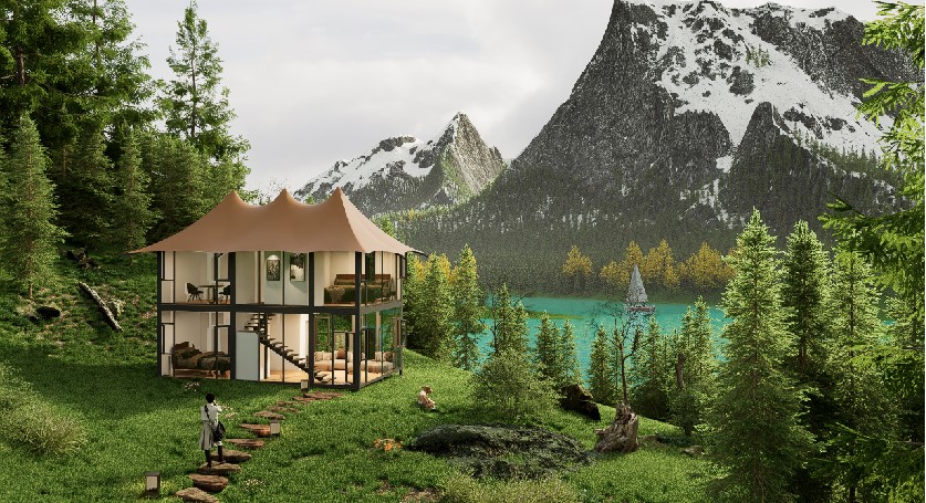 复式三连顶帐篷(尊跃SKY·别墅帐篷)